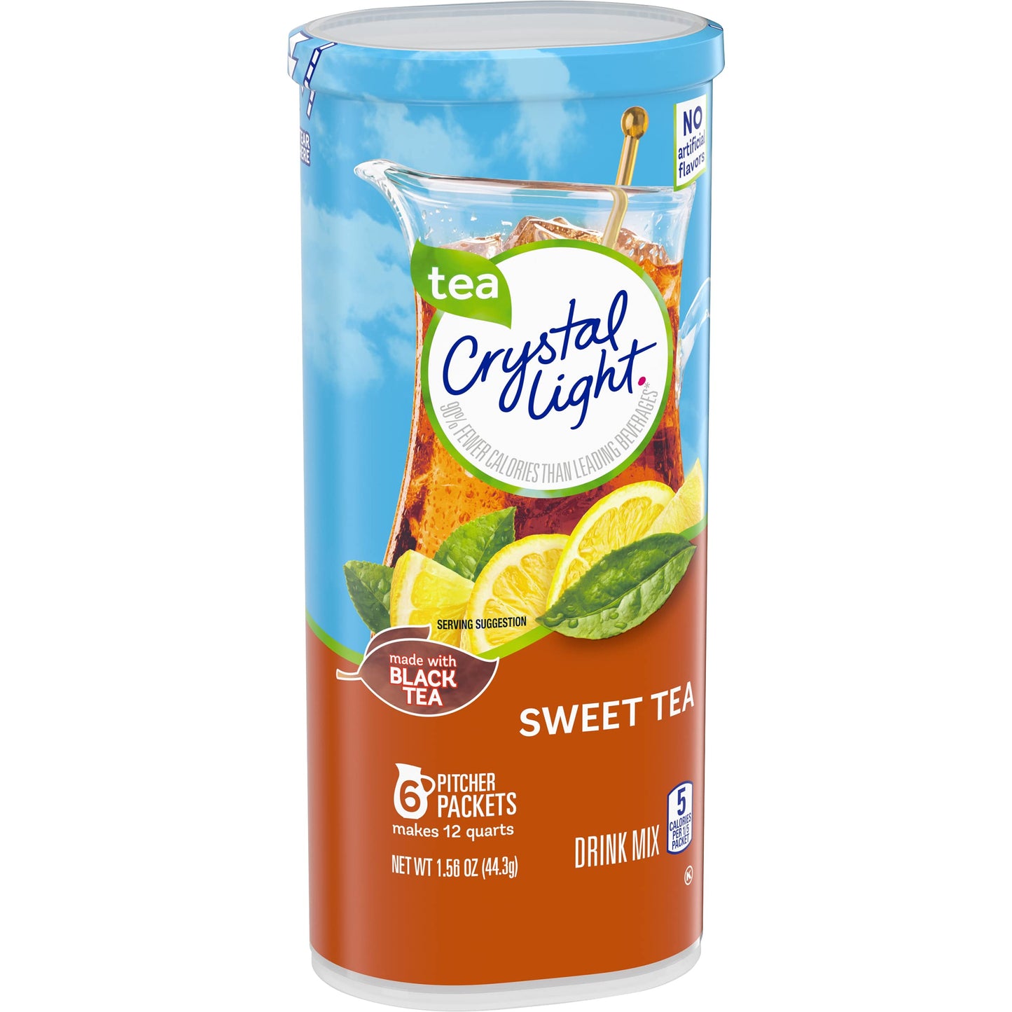 Crystal Light Sweet Tea Drink Mix, 12-Quart 1.56-Ounce Canister (Pack Of 10)