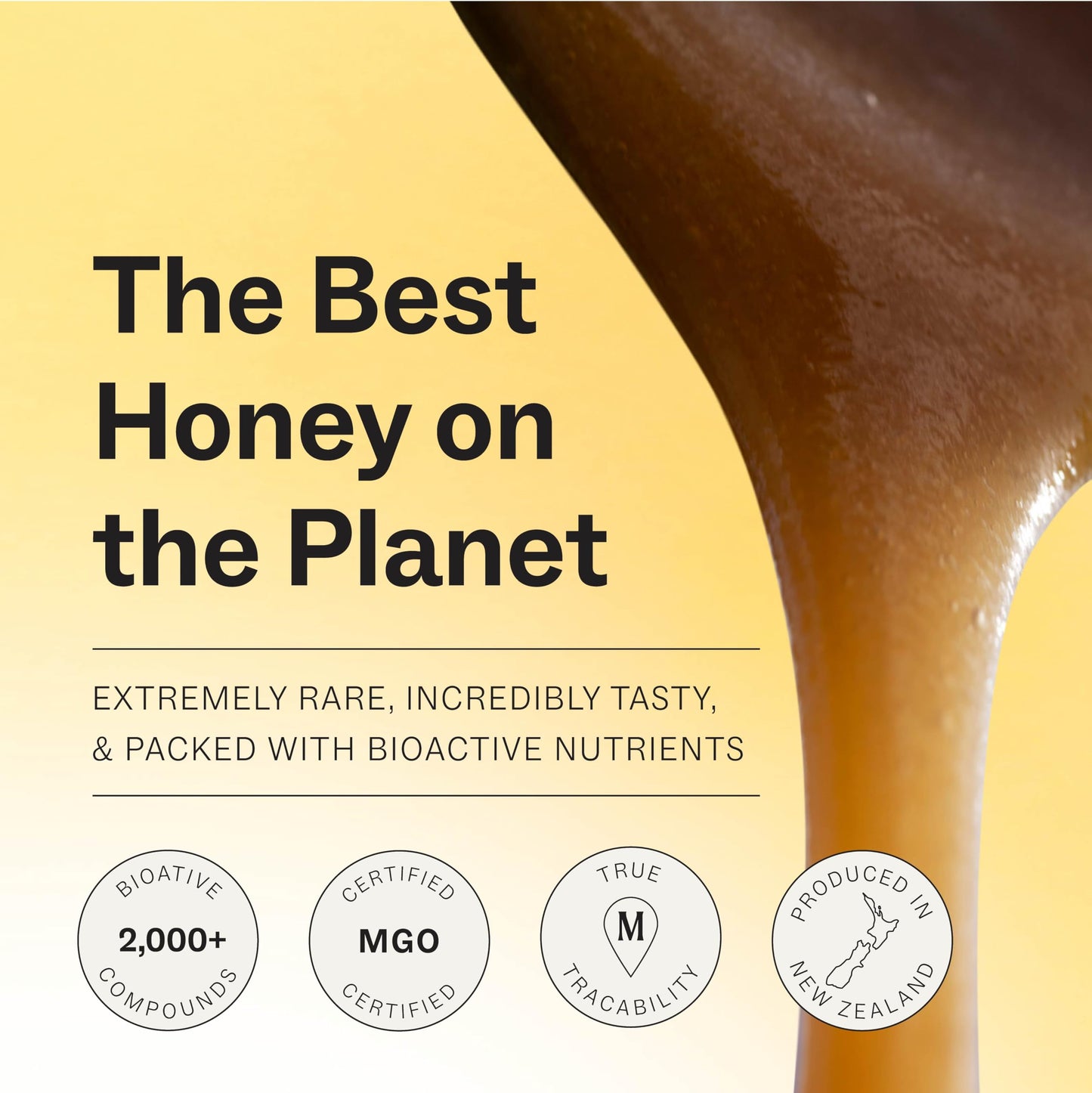 Manukora Raw Manuka Honey, Mgo 200+, New Zealand Honey, Non-Gmo, Traceable From Hive To Hand, Daily Wellness Support - 360G (12.