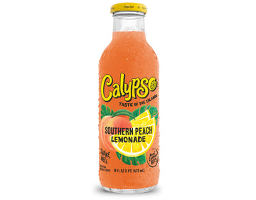 Calypso Lemonades | Made With Real Fruit And Natural Flavors | Southern Peach Lemonade, 16 Fl Oz (Pack Of 12)