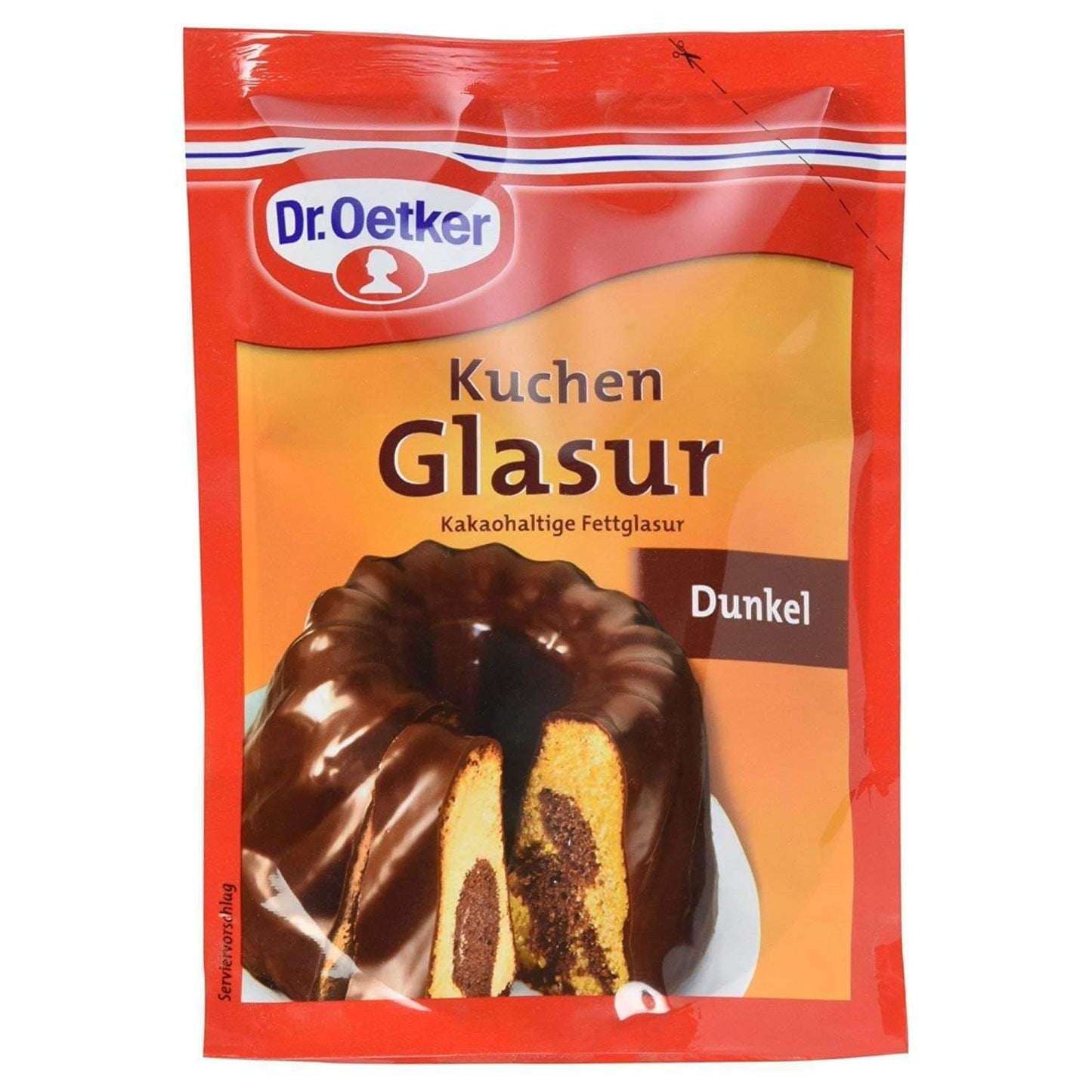 Dr Oetker Dunkel Kuchen Glasur 125G/4.4Oz Dark Chocolate Icing