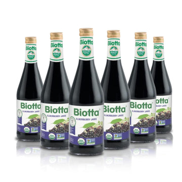 Biotta Organic Elderberry Juice - Naturally Sweetened Fruit Juice For Optimal Immune Support Function - With Immunity Boosting E