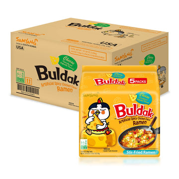 Samyang Buldak Carbo Korean Hot Spicy Chicken Stir Fried Ramyun 4.58 oz (Pack of 40)