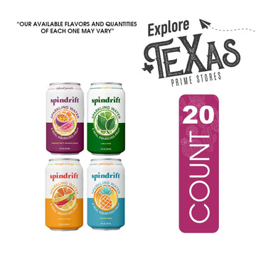 Spindrift 20- Pack of Tropical Collection Sparkling Water & Real Squeezed Fruit 12 fl oz Can