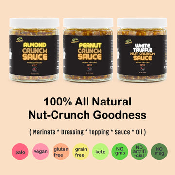 SAUCE UP Almond Crunch Sauce - Vegan, Gluten-Free, Keto-Friendly, 1 Pack