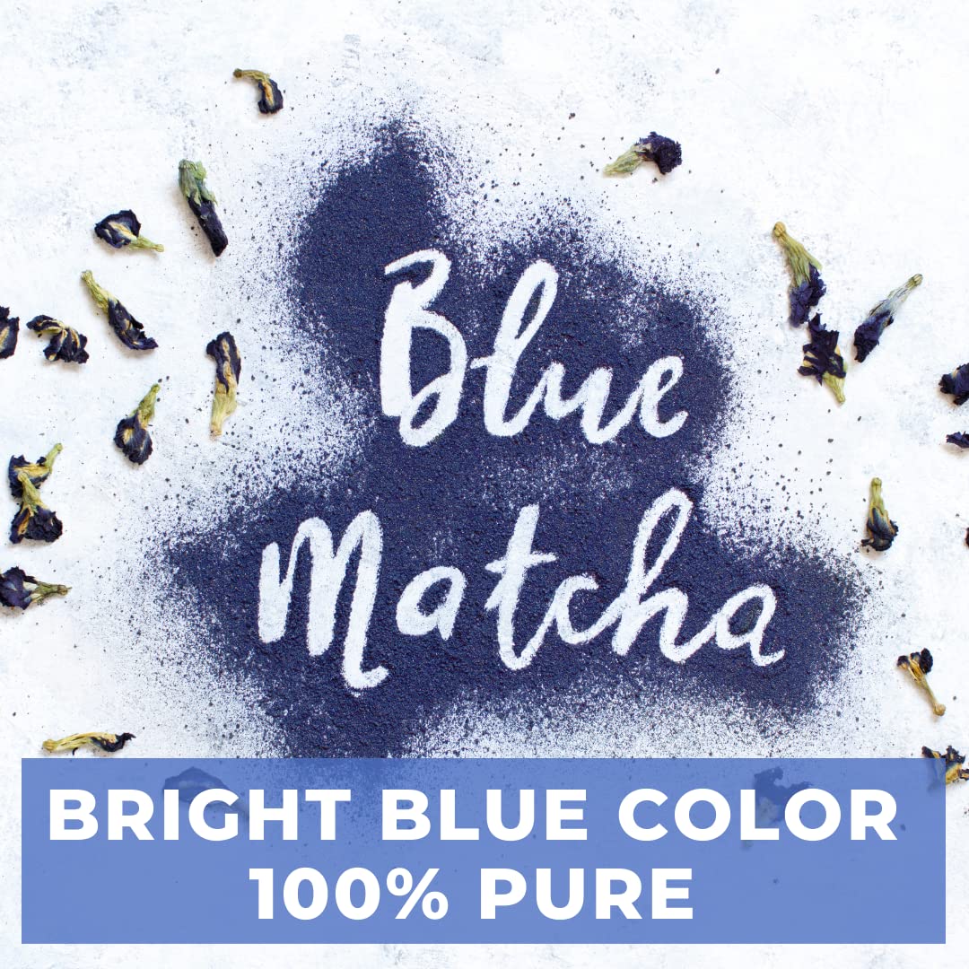 NPG 100% Pure Blue Butterfly Pea Flower Powder, 7 oz, All Natural Non-GMO, Vegan, Rich in Antioxidants, Gluten Free