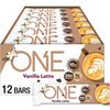 One Coffee Shop Caffeinated Protein Bars, Vanilla Latte, Gluten Free With 20G Protein And 65Mg Of Caffeine Energy, Pantry Staples, 2.12 Oz (12 Count), Packaging May Vary