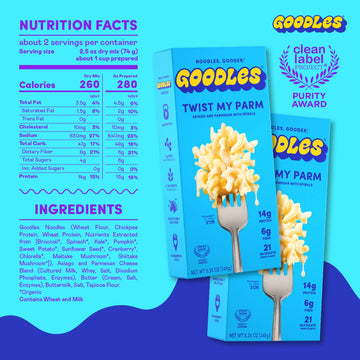 Goodles Twist My Parm Mac & Cheese 4 Pack, 6Oz - 14G Protein, 6G Fiber With Prebiotics, 21 Plant-Based Nutrients And Made W/Real