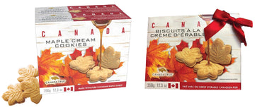 Canada True Maple Cream Cookies, 48 Cookies (2 Packs) - 100% Real Canadian Maple Syrup, 700g Total, Perfect Snack Treat