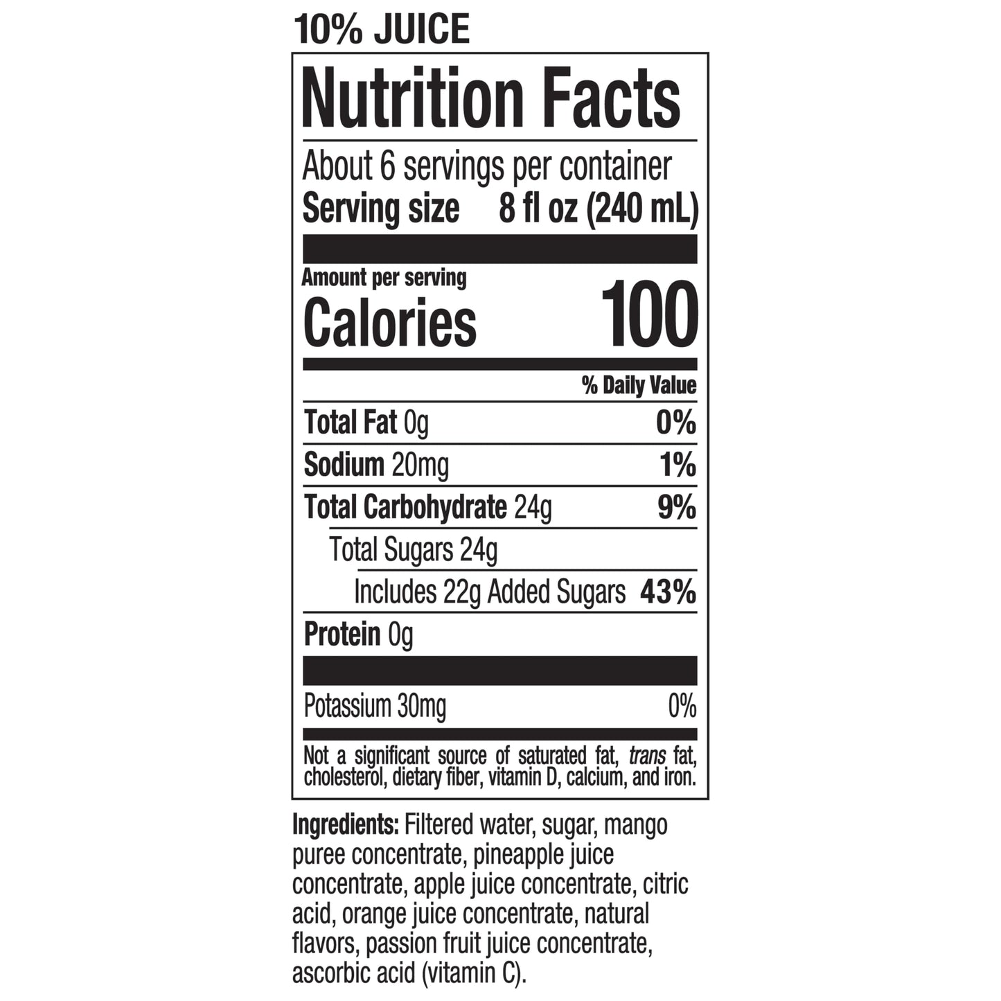 Tropicana Refreshers Pineapple Mango Juice Drink with Real Fruit Juice 46 fl oz Bottle