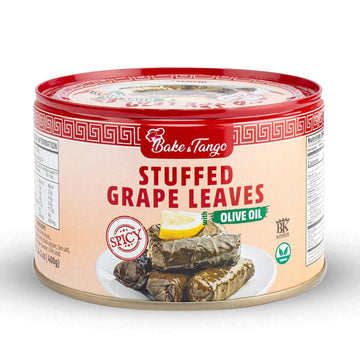 Bake And Tango - Stuffed Grape Leaves With Olive Oil, Spicy, Kosher, Vegan, 14.1 Oz (Pack Of 3) | Gourmet Mediterranean Delight