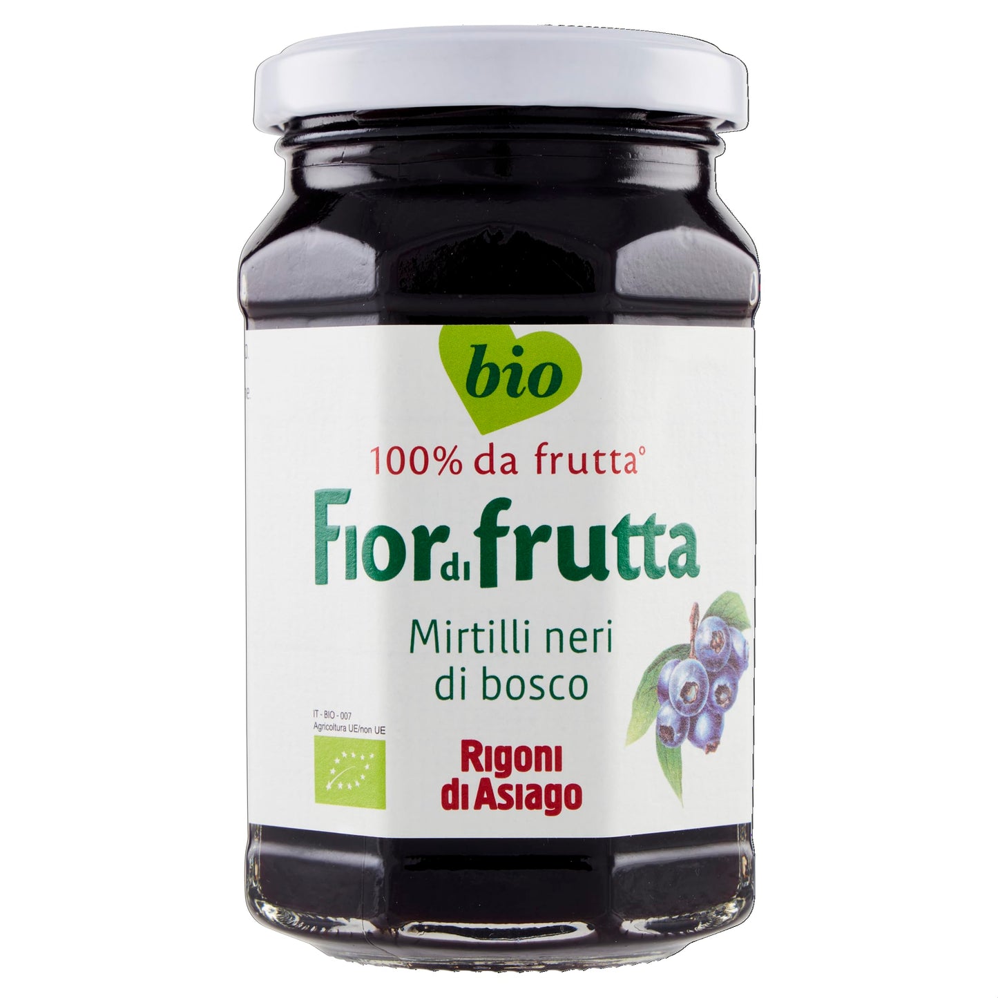 Rigoni Di Asiago Fiordifrutta Organic Fruit Spread, Wild Blueberry, 6 Count