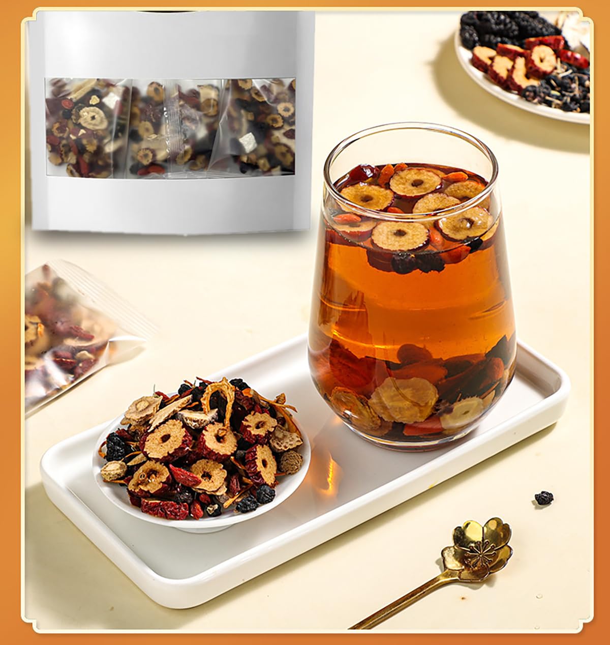 SIRDIKA Kidney Tea - Ginseng & Wolfberry Herbal Blend, Natural Detox, 2 Bags (24 pcs)