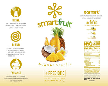 Smartfruit Aloha Pineapple Purée, 100% Real Fruit, Non-GMO, Vegan, 48 Fl Oz