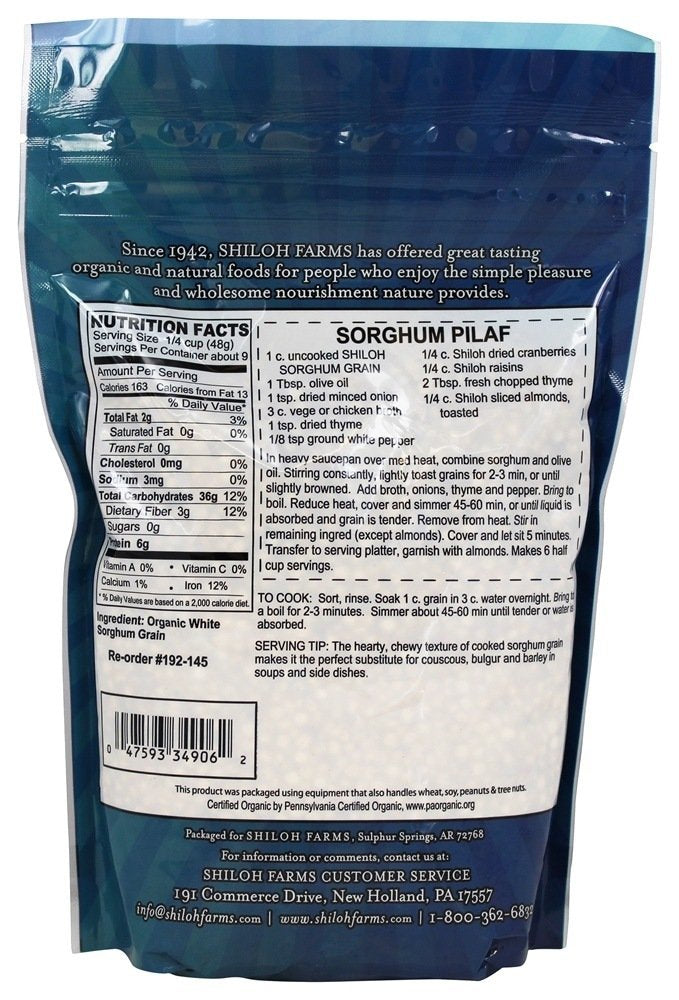Shiloh Farms - Organic Sorghum Grain - 16 Ounce