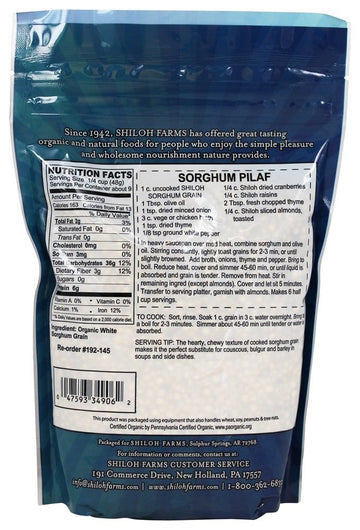 Shiloh Farms - Organic Sorghum Grain - 16 Ounce