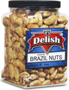 Gourmet Toasted Brazil Nuts by Its Delish, 39 Oz Jumbo Reusable Container (Jar) - Oven Fresh Dry Roasted Whole Shelled Brazil Nu