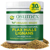 Osumex Flax Seed Hull Powder - Organic Lignan SDG, 150g (5.29oz), Smoothie Seeds for Daily Nutrition