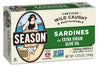 Season Sardines In Extra Virgin Olive Oil - Wild Caught, Canned Sardines, 22G Of Protein, Kosher, More Omega 3'S Than Tuna - 4.37 Oz Tins, Pack Of 12
