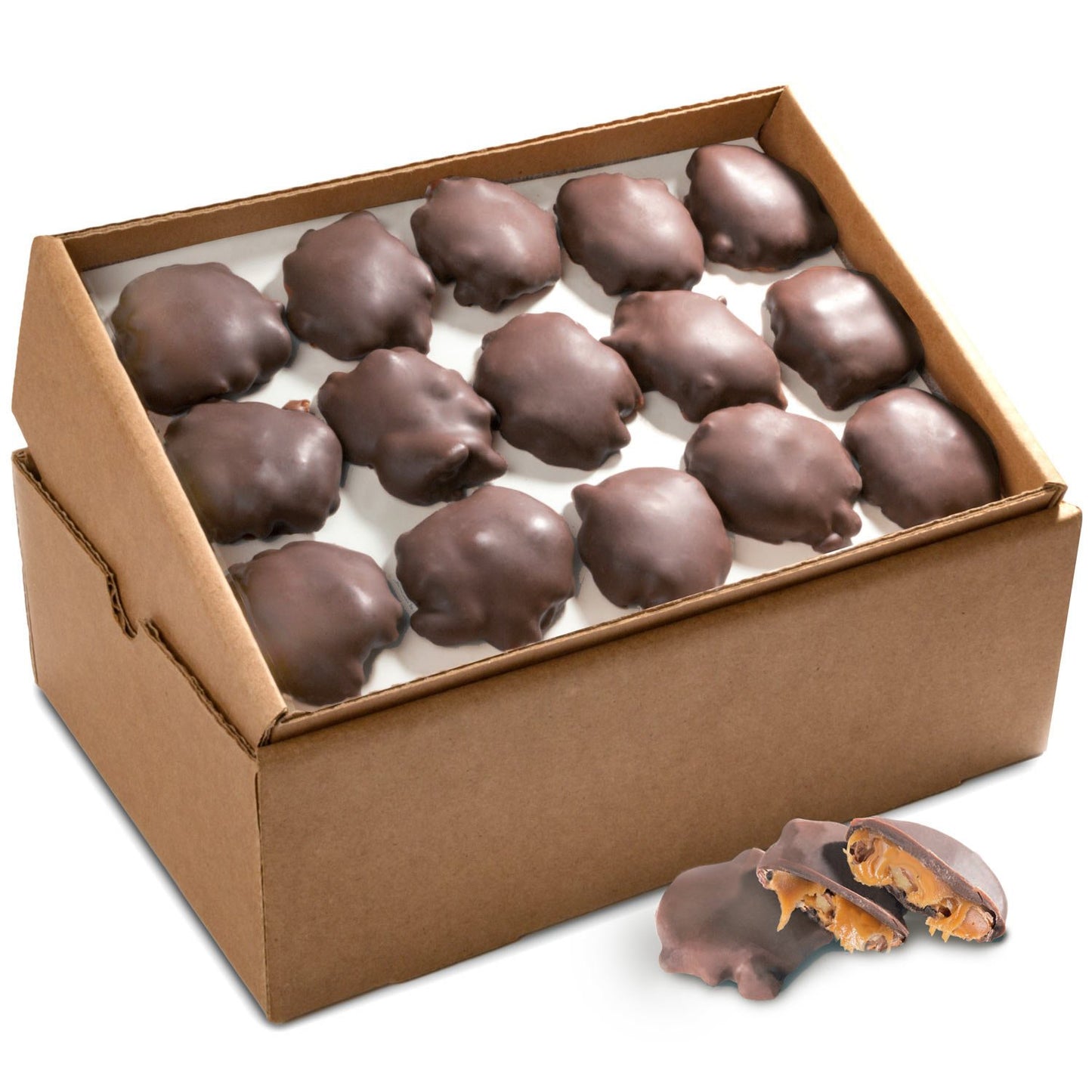 A Gift Inside 5 Lb Bulk Dark Chocolate Caramel Pecan Clusters