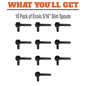 SAP HAPPY Maple Sap Spiles - 5/16 Ecolo Taps for Maple Trees, 10 Count, Tree Saver Spouts, 10 Ounce (Pack of 1)