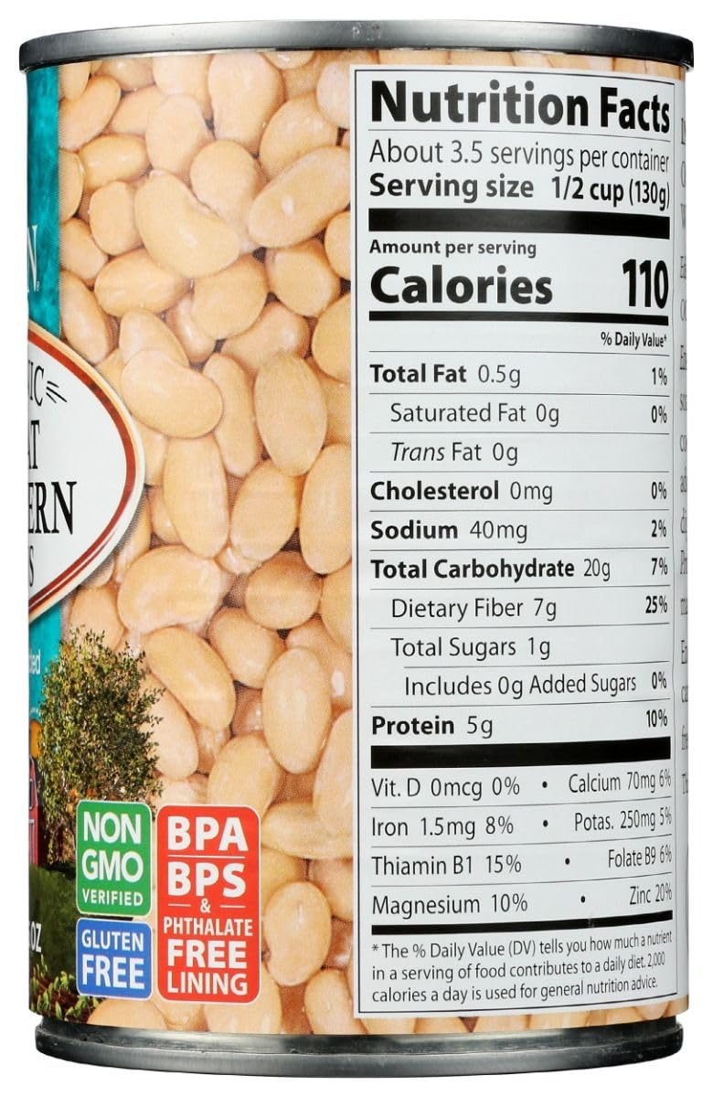 Eden Organic great Northern Beans No Salt Added 15-Ounce cans (Pack of 12) (Value Bulk Multi-Pack)