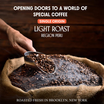 Peru Highlands Flavored Whole Bean Coffee, Light Roast Coffee Beans With Bright Citrus, Pear, And Honey Floral Finish, Single Or