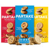 Partake Foods Gluten Free Soft Baked Cookies Variety Pack (Chocolate Chip, Snickerdoodle, Lemon) - Vegan - Free From the Top 9 A
