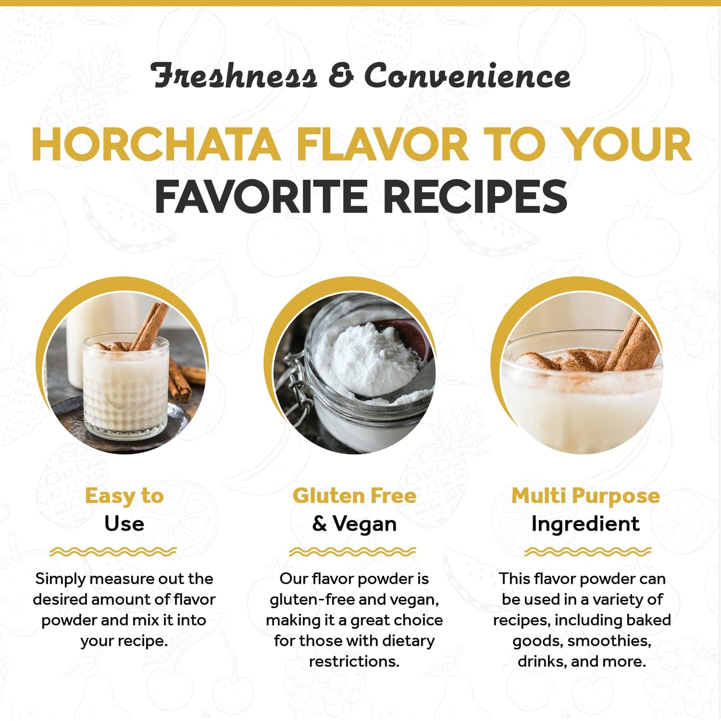 Fanale Premium Horchata Bubble Tea Flavoring Powder | Perfect For Baking, Smoothies, Desserts And Drinks | Instant Flavoring Pow