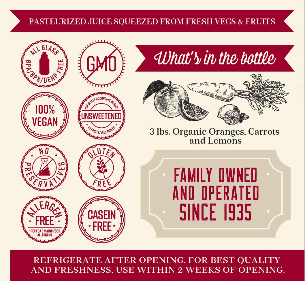 LAKEWOOD JUICE ORANGE CARROT ORG, 32 FO