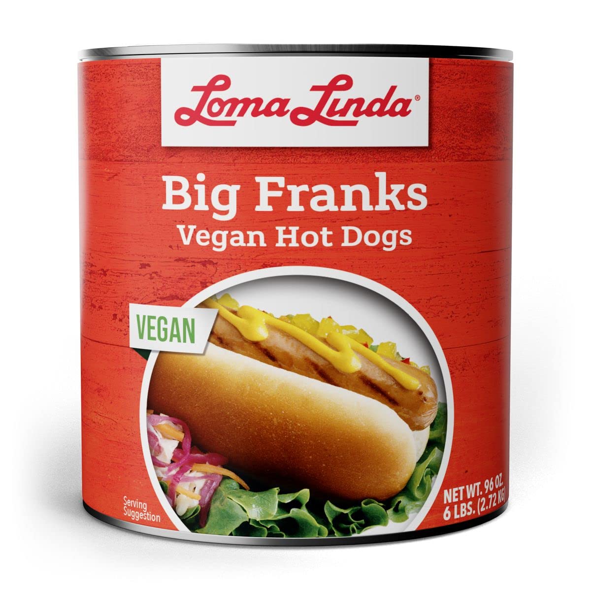 Loma Linda - Plant-Based Meat Substitute (96 Oz) (Big Franks, 6 Pack)