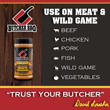 Butcher BBQ Private Seasoning | Grilling Spices | 1 Pound | Orange | Model BB00725