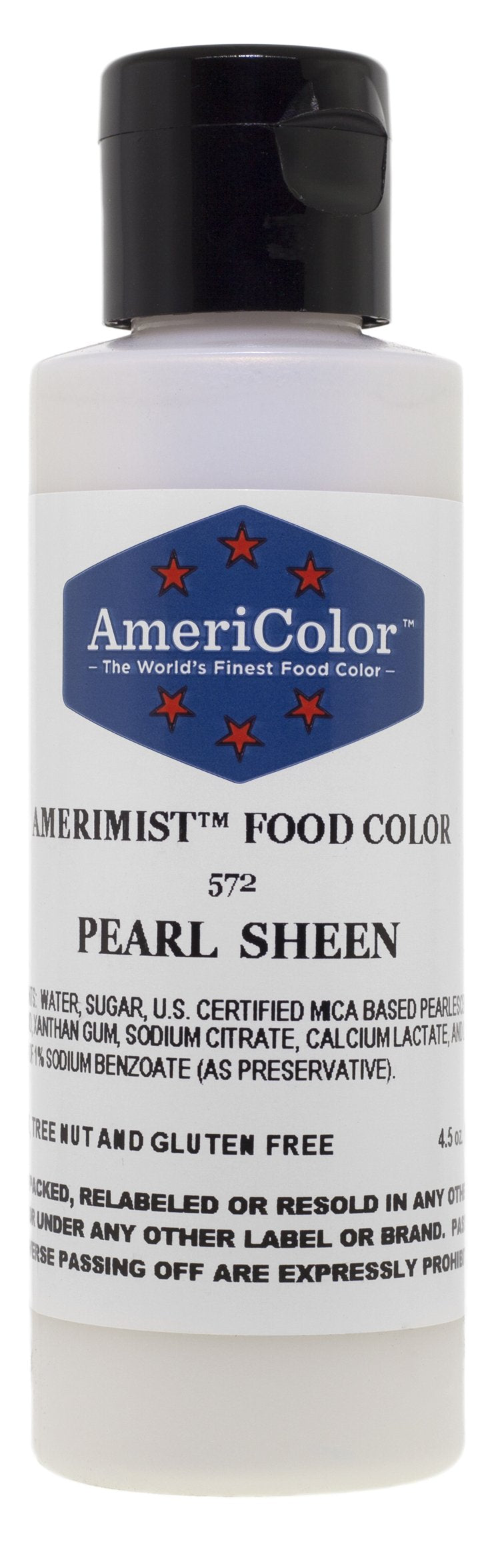 Americolor Airbrush Food Coloring, Pearl Sheen Amerimist, 4.5 Ounce