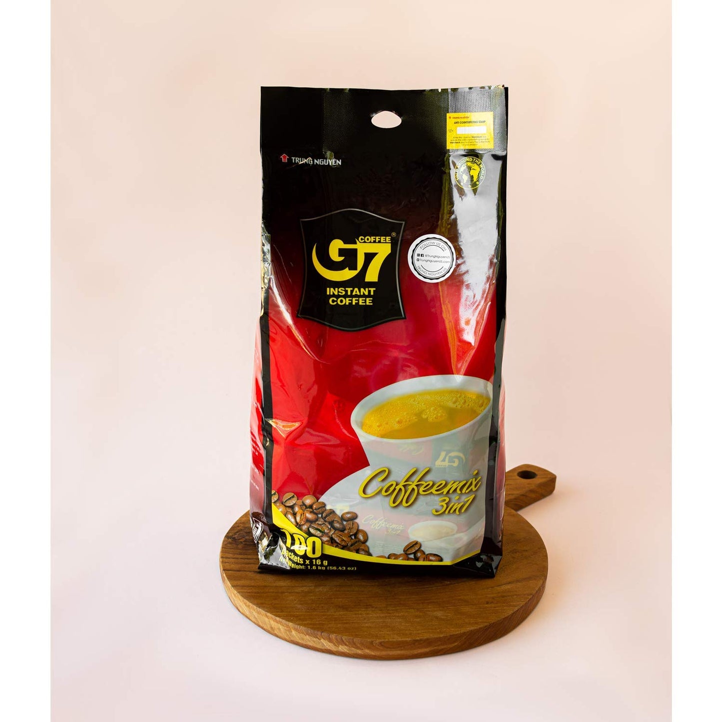 Trung Nguyen — G7 3 In 1 Instant Coffee — Roasted Ground Coffee Blend W/Non-Dairy Creamer And Sugar — Strong And Bold — Instant Vietnamese Coffee | 100 Packets (3 Bags In A Pack)