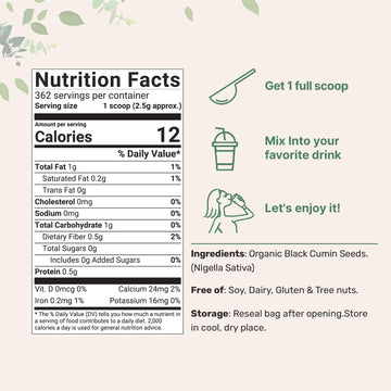 Organic Black Cumin Seed (Nigella Sativa), 2Lbs | Premium Grade Whole Black Seed From Egypt | Great For Baking, Seasoning, And Cooking | Additive Free, Non-Gmo, Bulk Supply