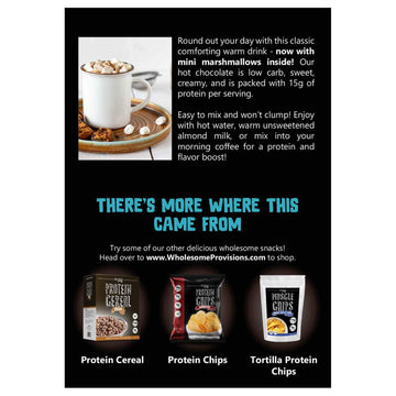 Protein Hot Chocolate, Keto Hot Chocolate Mix, Low Carb Hot Cocoa, 15G Protein, 2G Net Carbs, Low In Sugar, Instant Hot Coco, 7