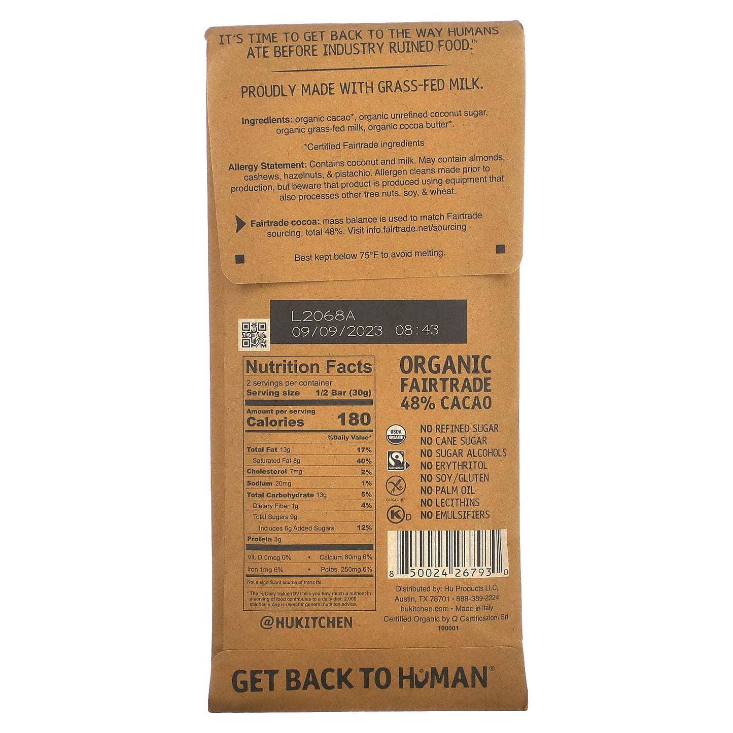 Hu Simple Milk Chocolate Bar