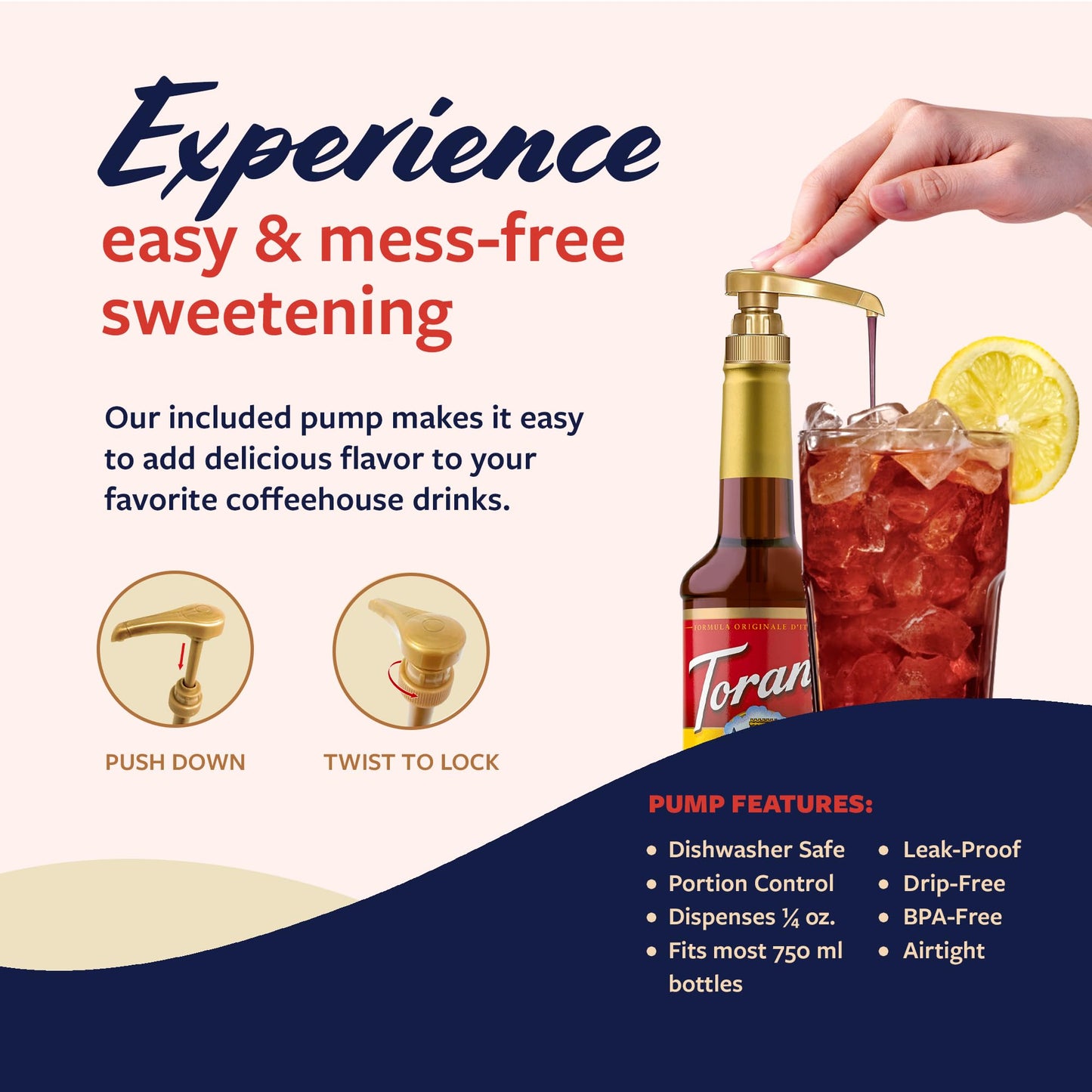 Torani Huckleberry Syrup for Drinks, 25.4 Fl Oz, Flavoring for Iced Tea, Lemonade, Sodas, and Cocktails, Pump Included