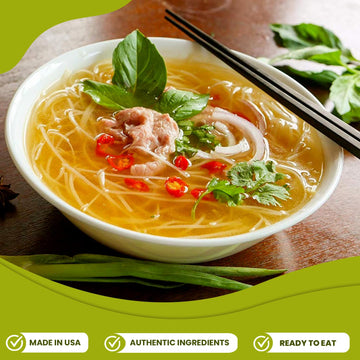 Essence Of Lotus Instant Beef Pho Soup Mix - Ready-To-Eat Flavorful, Restaurant-Quality Pho Broth, Made In The Us (Beef Pho Soup