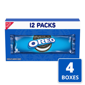 Oreo Chocolate Sandwich Cookies, 48 - 2 Oz Snack Packs (4 Boxes)