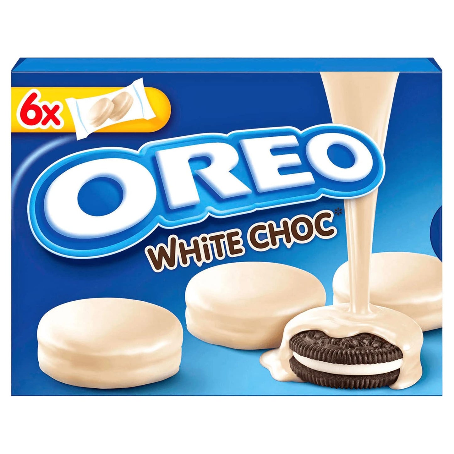 Oreo Snowy Enrobed White Chocolate Coated Biscuits 6pk 246g