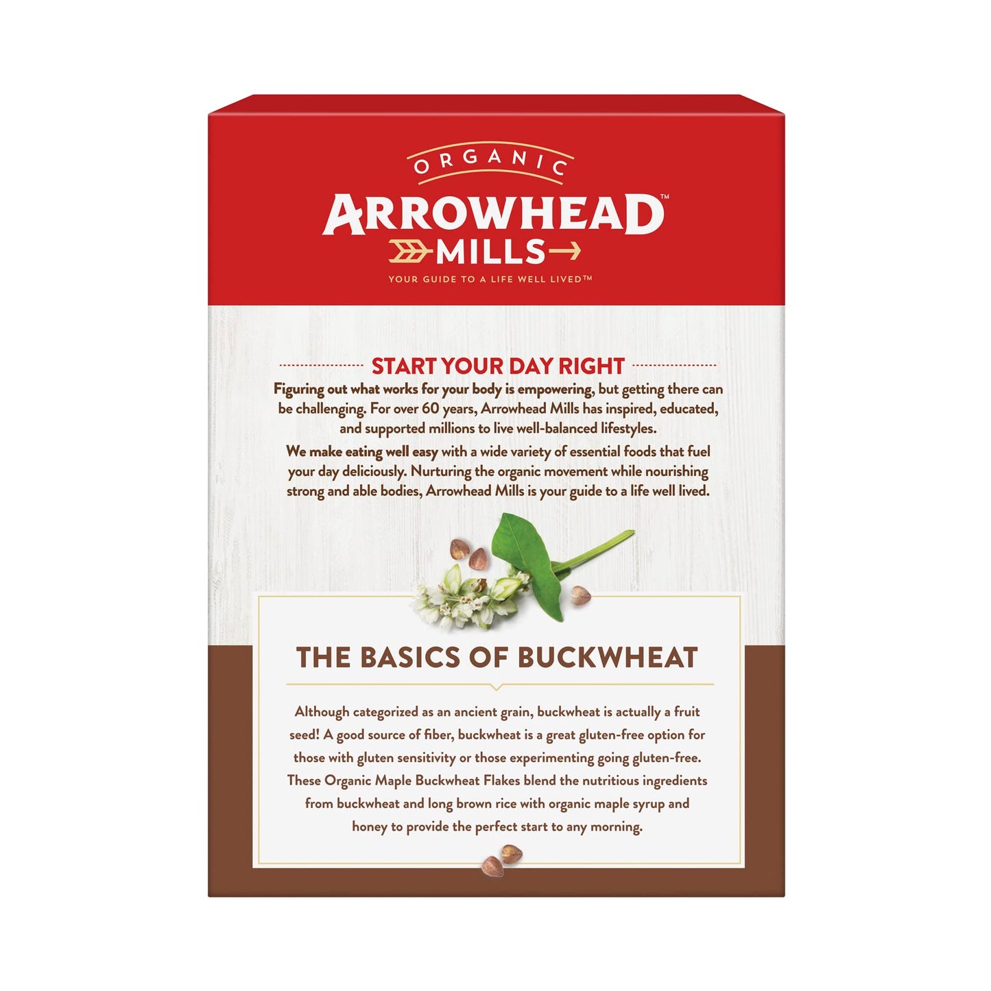Arrowhead Mills Organic Gluten-Free Cereal, Maple Buckwheat Flakes, 10 oz. Box (Pack of 6)