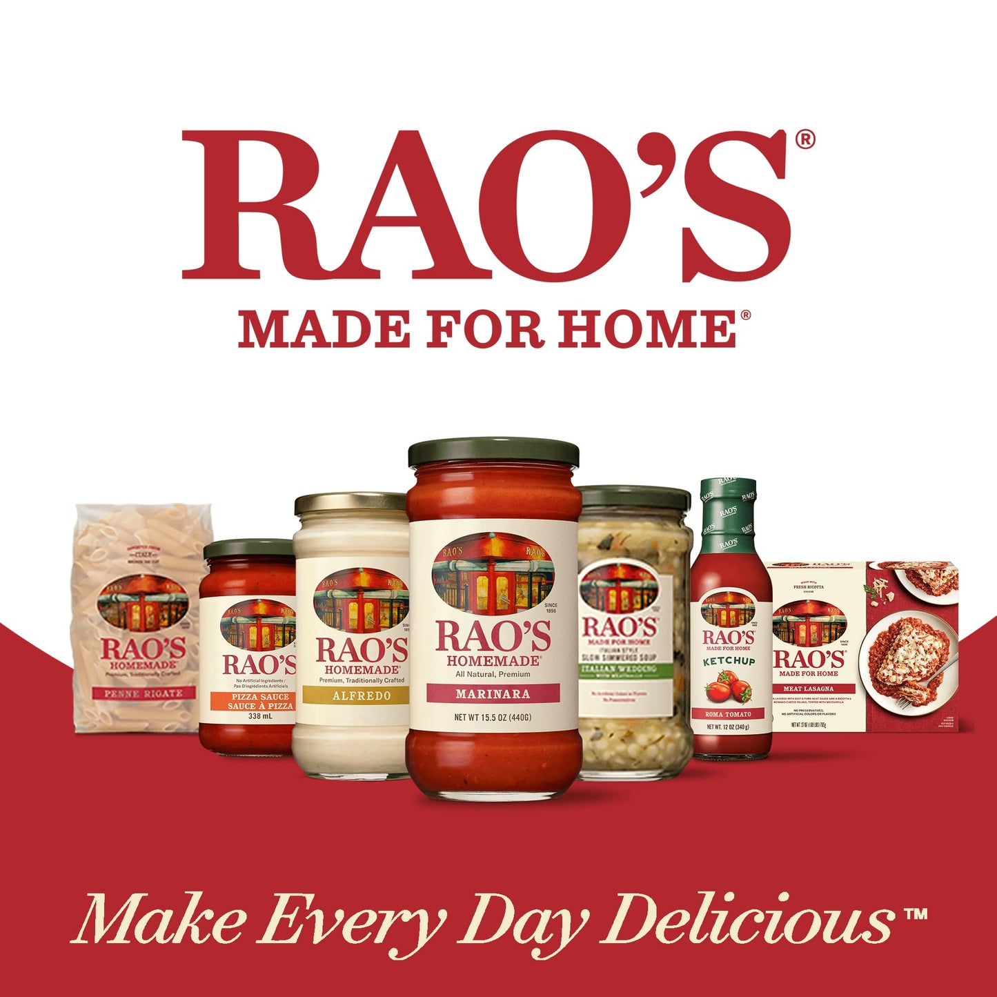 Raos Homemade Fettuccini Pasta, Traditionally Crafted, 16oz, Duspirit-inspired flavor Semolina Flour, Imported from Italy