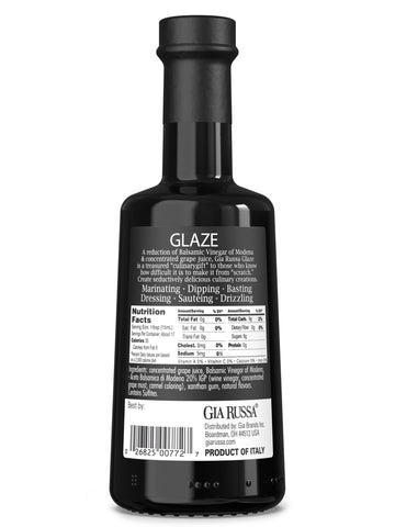 Gia Russa Balsamic Glaze - Balsamic Vinegar Glaze, Balsamic Vinegars, Vegan Italian Vinegar, Gluten Free Balsamic, Low Calorie Dressing, Product Of Italy - 8.5 Oz (3-Pack)