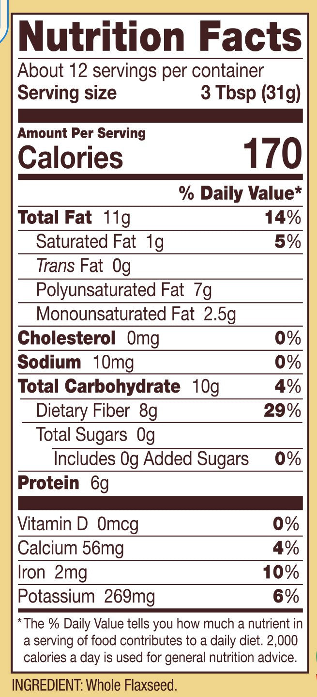 BOB'S RED MILL, Flaxseeds, Gluten Free, Pack of 6, Size 13 OZ, (Gluten Free Kosher)6