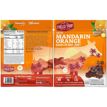 Field Trip Beef Jerky | Gluten Free Jerky, Low Carb, Healthy High Protein Snacks With No Nitrates, Made With All Natural Ingredients | Teriyaki | 2.2Oz Bag