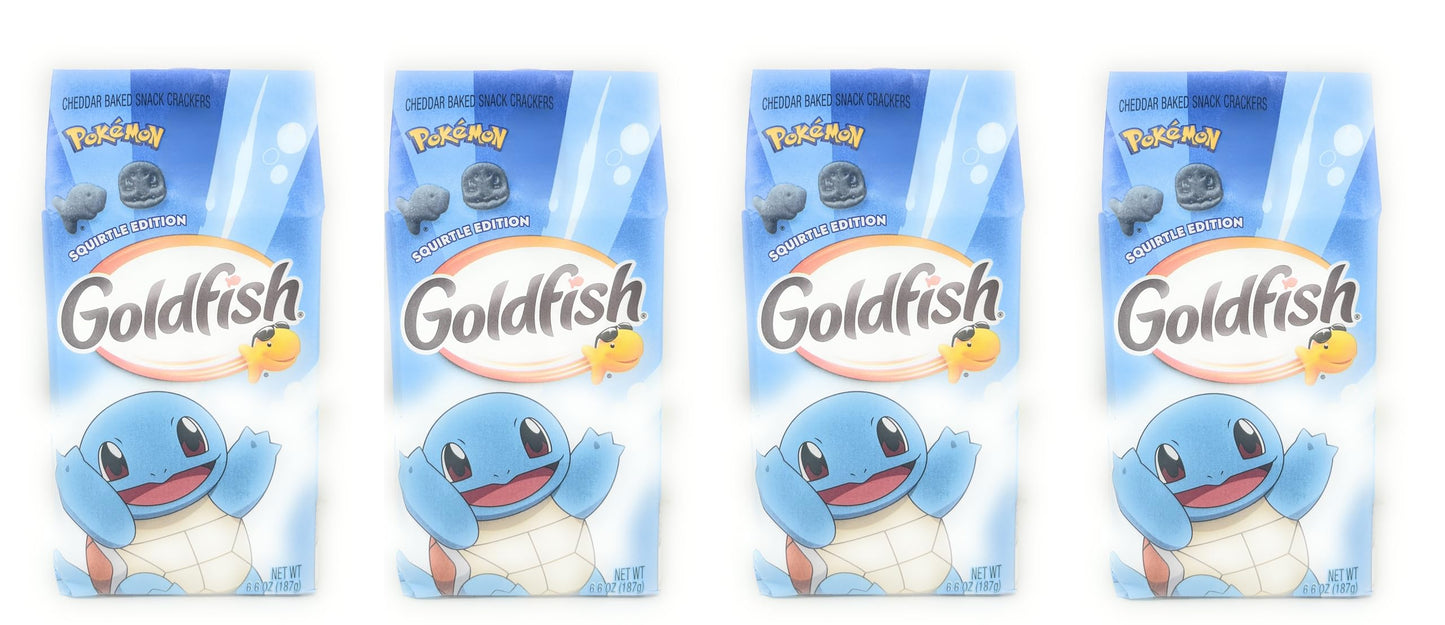 Goldfish Crackers - 4 bags - Free of Dyes (Pokemon Squirtle 6.6oz - Free of Dyes)