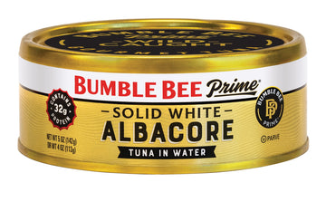 Bumble Bee Prime Solid White Albacore Tuna In Water, 5 Oz Cans (Pack Of 12) - Premium Wild Caught Tuna - 31G Protein Per Serving - Non-Gmo Project Verified, Gluten Free, Kosher