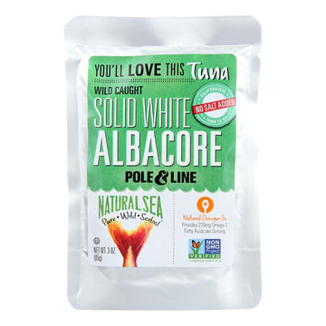 Natural Sea No Salt Solid White Albacore Tuna, 3 Ounce - 12 Per Case.12