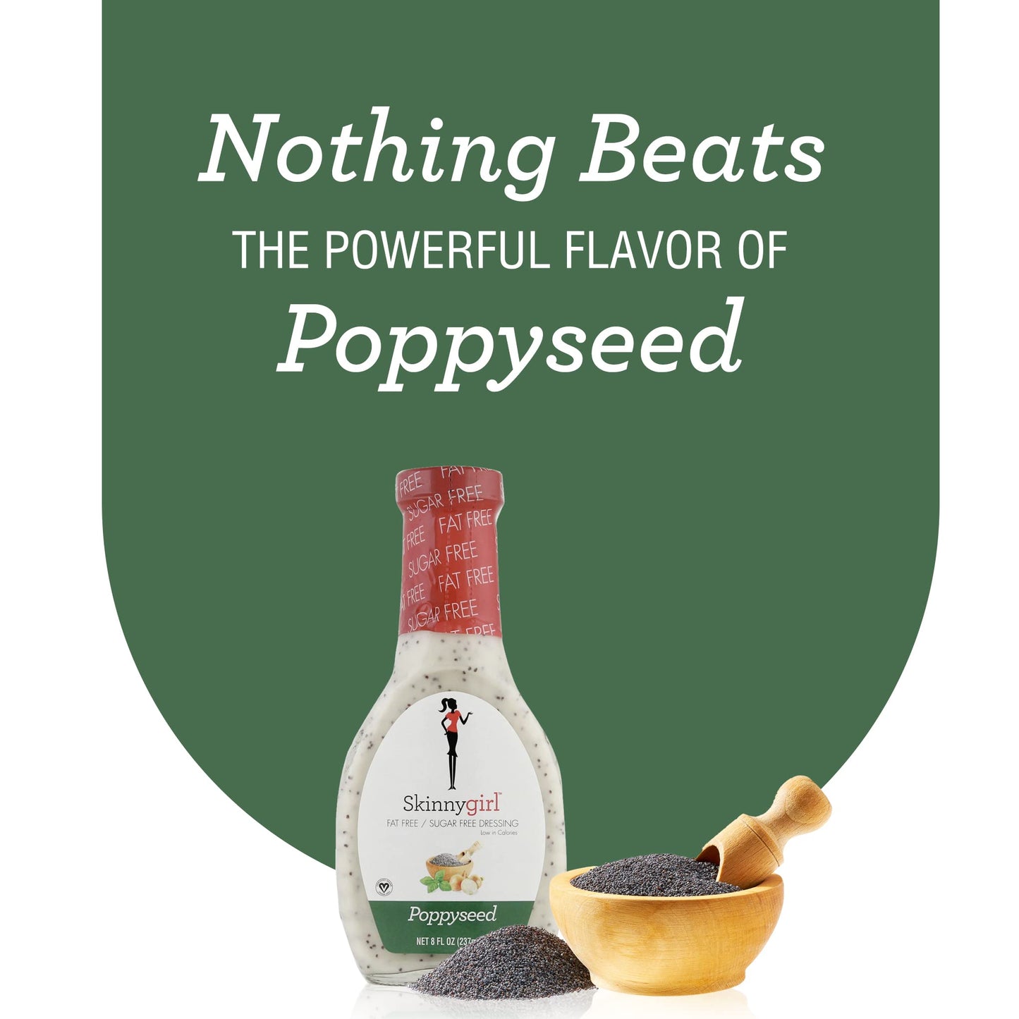 Skinnygirl Fat-Free Salad Dressing, Sugar-Free Poppyseed, 8 Ounce (Pack Of 12)