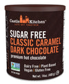 Castle Kitchen Sugar Free Caramel Dark Hot Chocolate - Top-Grade Plant Based Dairy Free Gluten-Free Vegan Hot Coca Mix - Just Add Water - 14 Oz Can